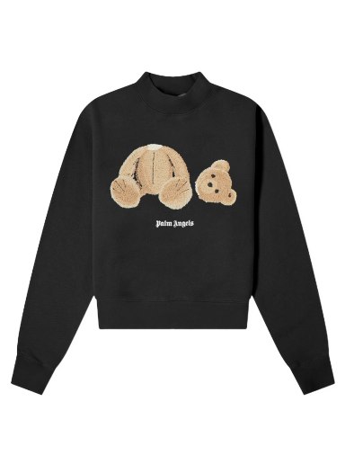 Pulover Palm Angels Bear Fitted Crew Sweatshirt Črna | PWBA016C99FLE0021060