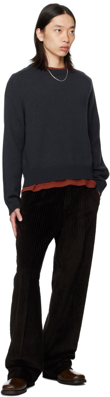 Pleteni pulover OUR LEGACY OUR LEGACY True Roundneck Sweater Mornarica | M4253TO, 3