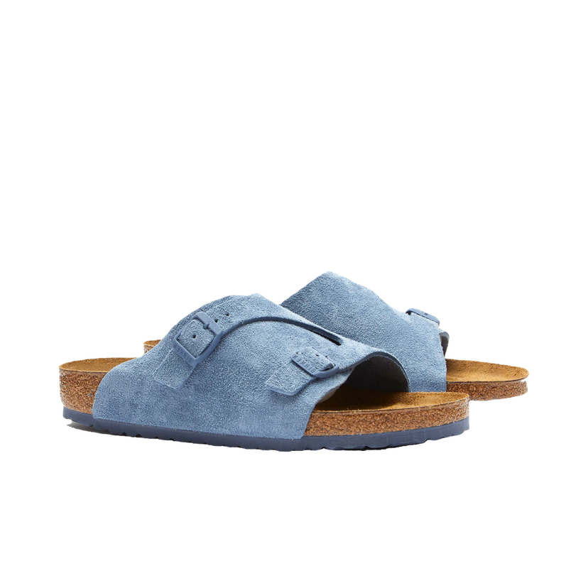 Superge in čevlji Birkenstock Zürich Elemental Blue Suede Modra | 1026812