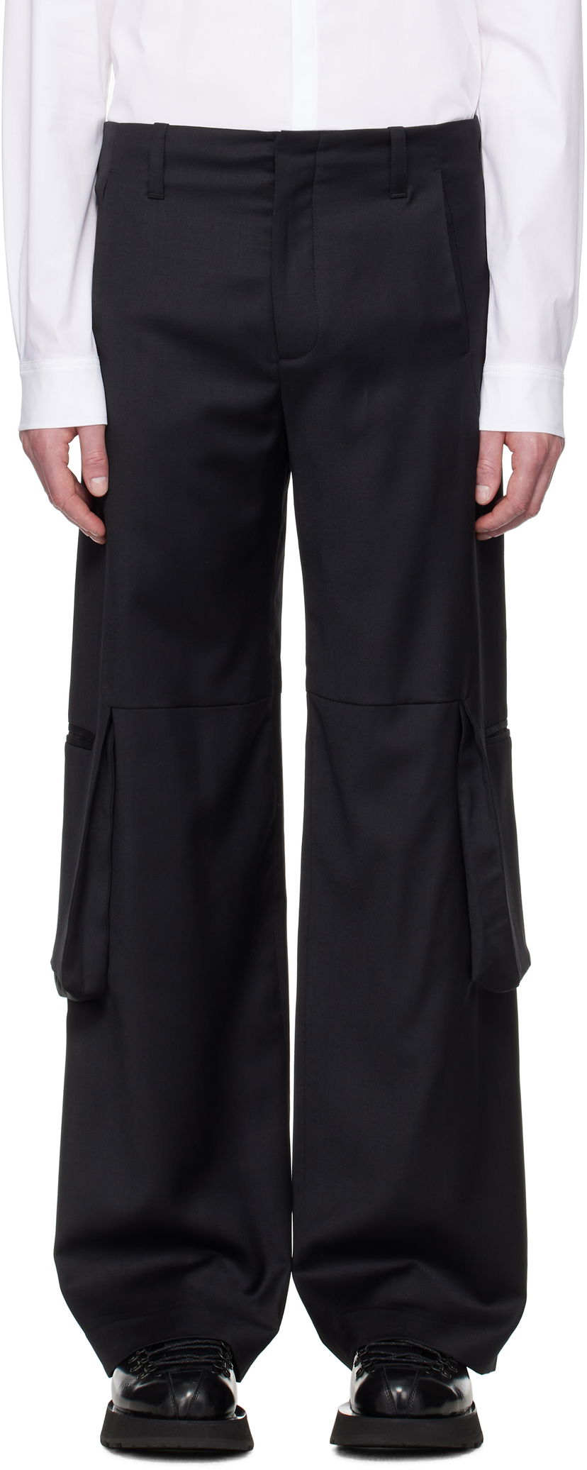 Cargo hlače HELIOT EMIL HELIOT EMIL Ferro Tailored Cargo Pants Črna | SS25_M_10_198_BLK01
