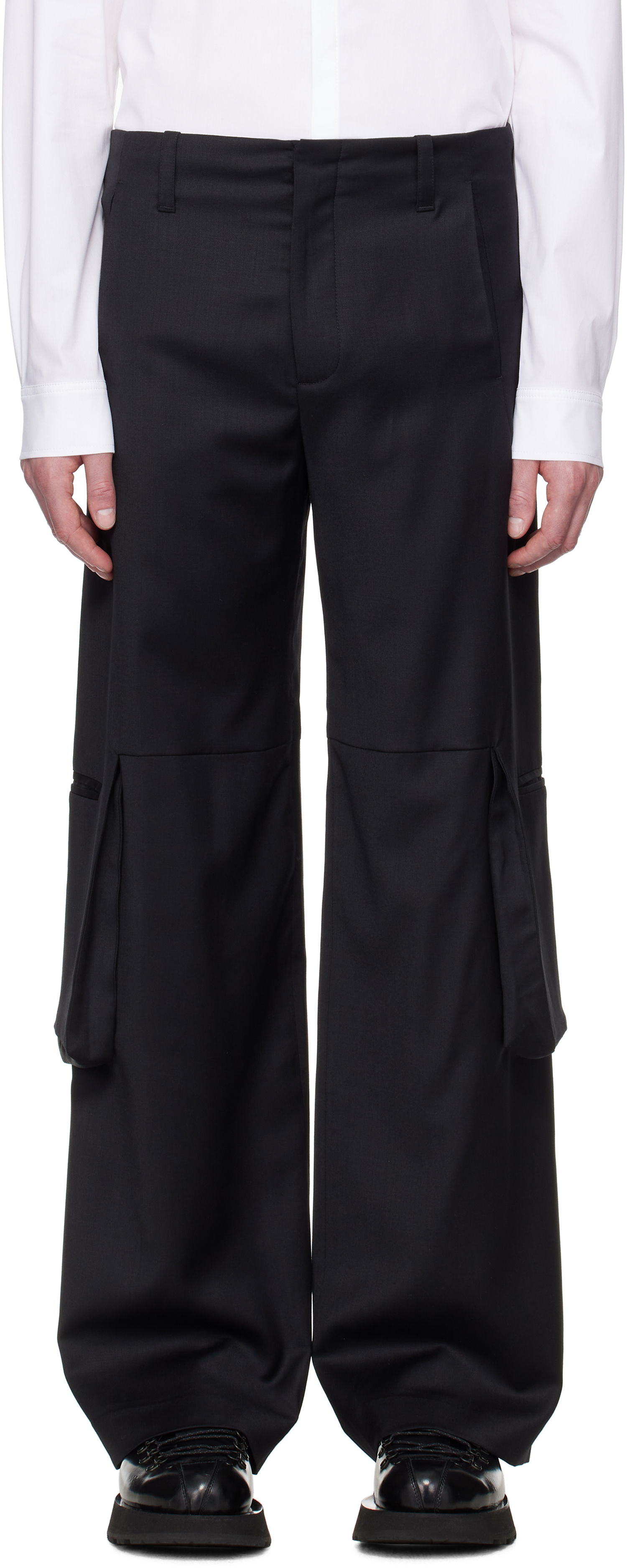Cargo hlače HELIOT EMIL HELIOT EMIL Ferro Tailored Cargo Pants Črna | SS25_M_10_198_BLK01, 0