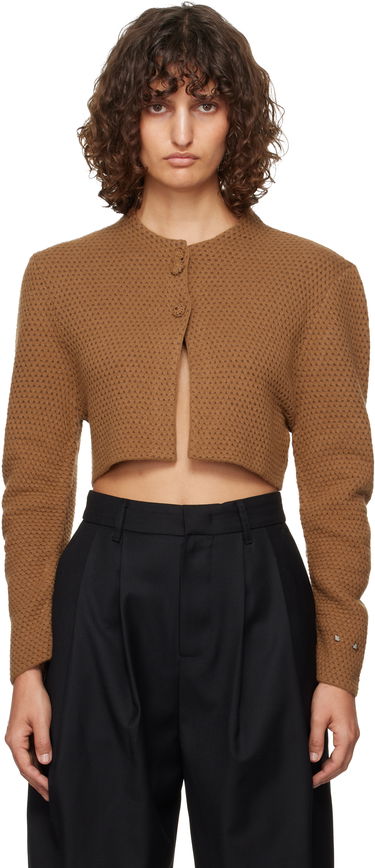 Pleteni pulover ADER ERROR Cropped Buttoned Cardigan Rjava | BN01FWKT0701BR, 0