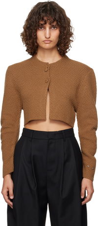 Cropped Buttoned Cardigan