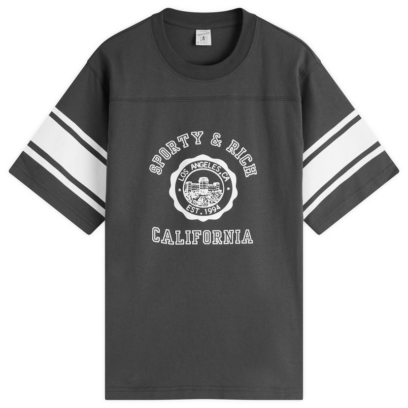 Majica Sporty & Rich Sporty & Rich California Emblem Rugby T-Shirt Siva | TO039622508BA02