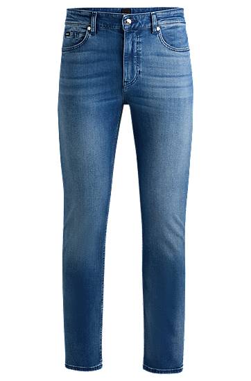 Kavbojke BOSS Delaware Slim-Fit Jeans Modra | 50520856