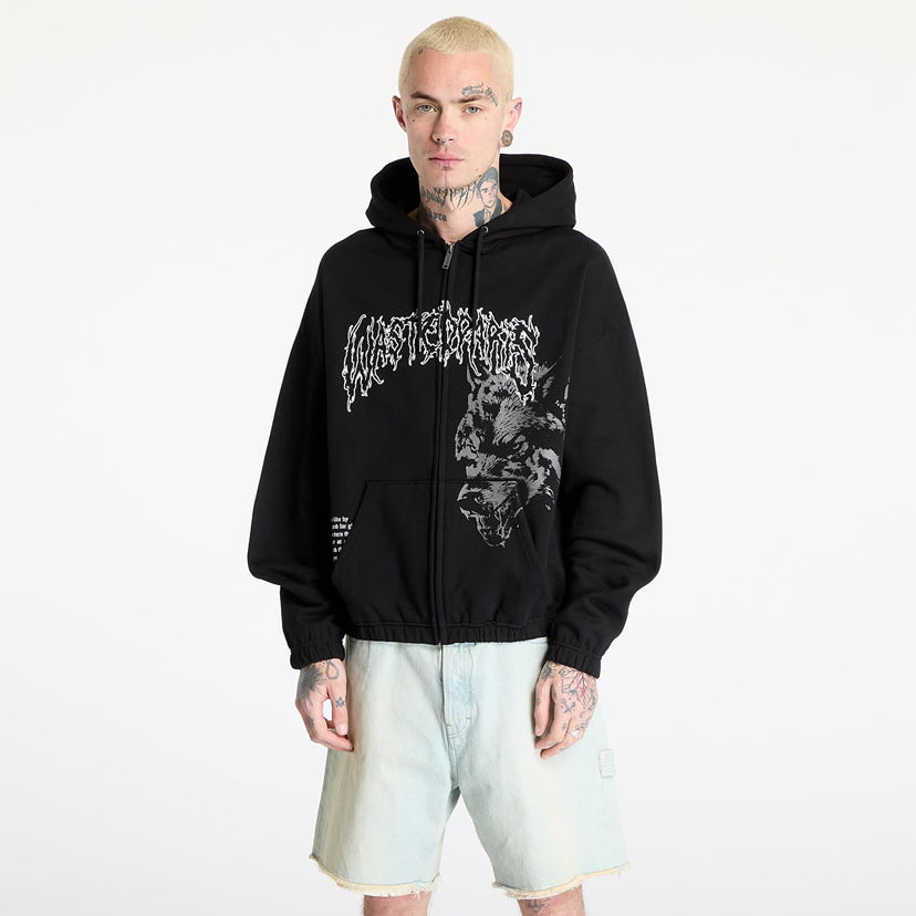 Pulover Wasted Paris Wasted Paris Varg Boxy Zip Hoodie Črna | WP_000256