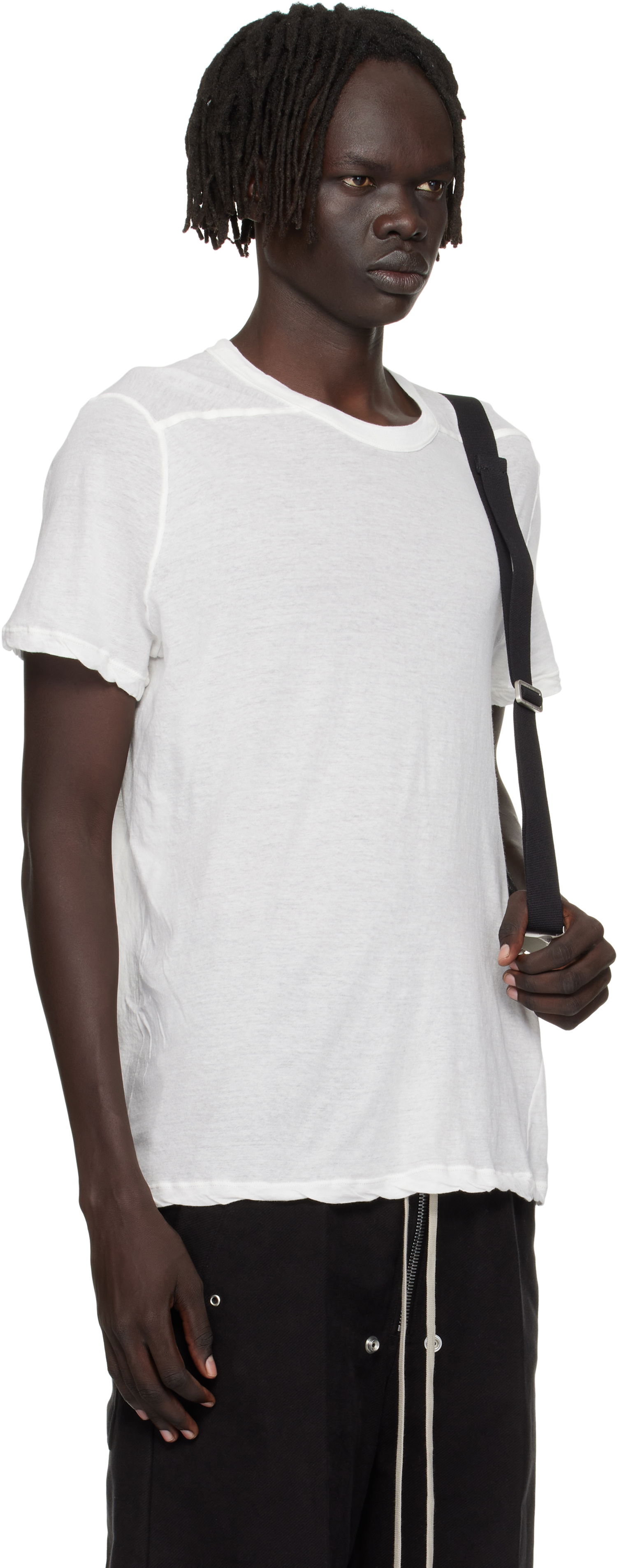 Majica Rick Owens Rick Owens Concordians Short Level T-Shirt Bela | RU02E1265 UC, 1