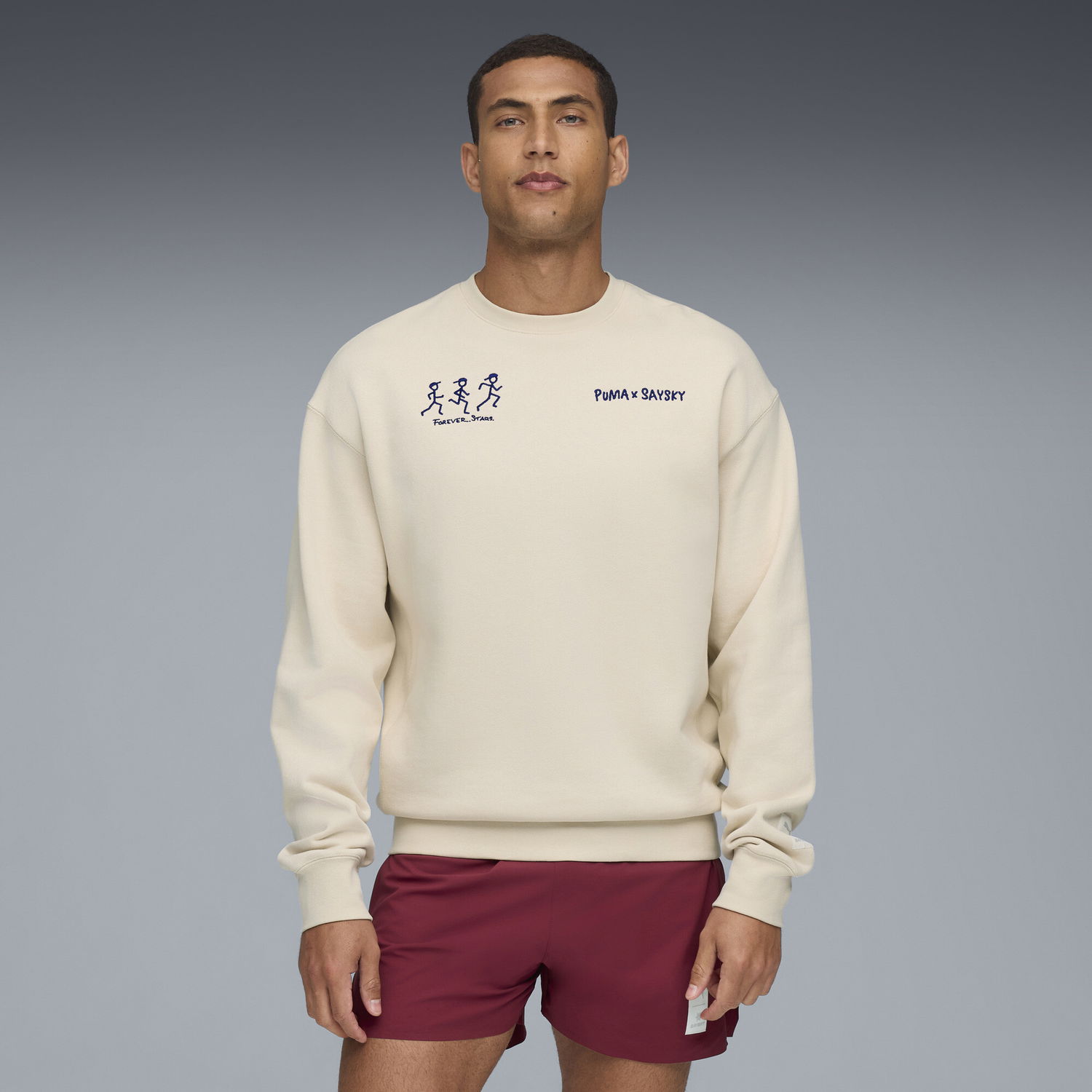 Pulover Puma PUMA x SAYSKY Crewneck Sweatshirt Bež | 527557_87, 1