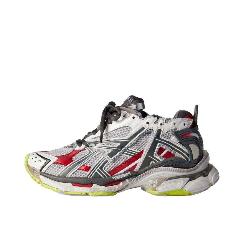 Superge in čevlji Balenciaga Runner Black White Red Neon Yellow Siva | 677403W3RB69167