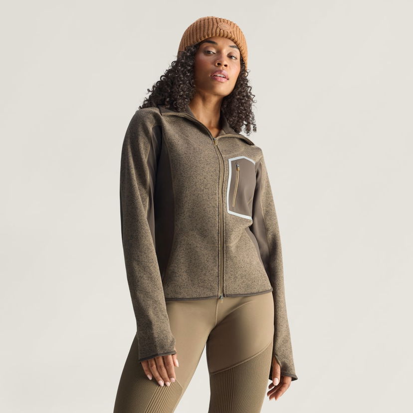 Jakna adidas Performance adidas by Stella McCartney CLIMAWARM Zip Midlayer Rjava | JM6049