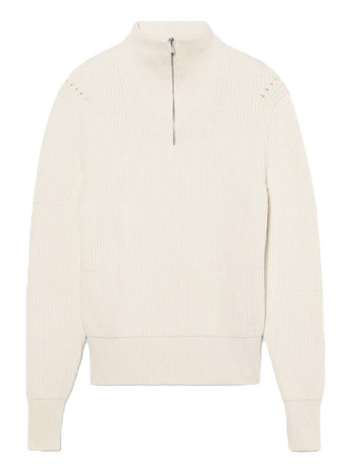 Pulover Jacquemus La Maille Doce Zip Neck Off Bela | 225KN011-2044 110