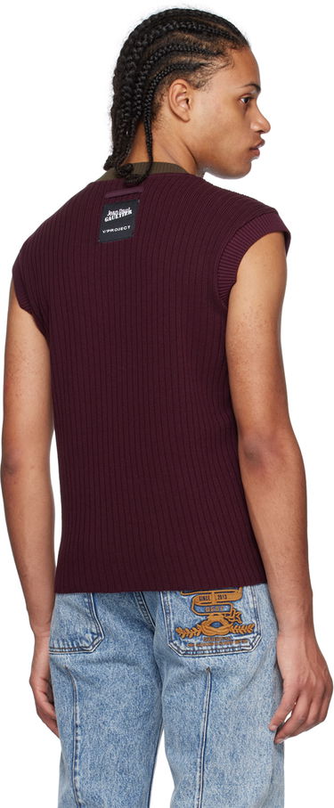 Majica brez rokavov Y/PROJECT Jean Paul Gaultier Edition Argyle Mesh Tank Top Rumena | YPJPGTS5-S24, 2