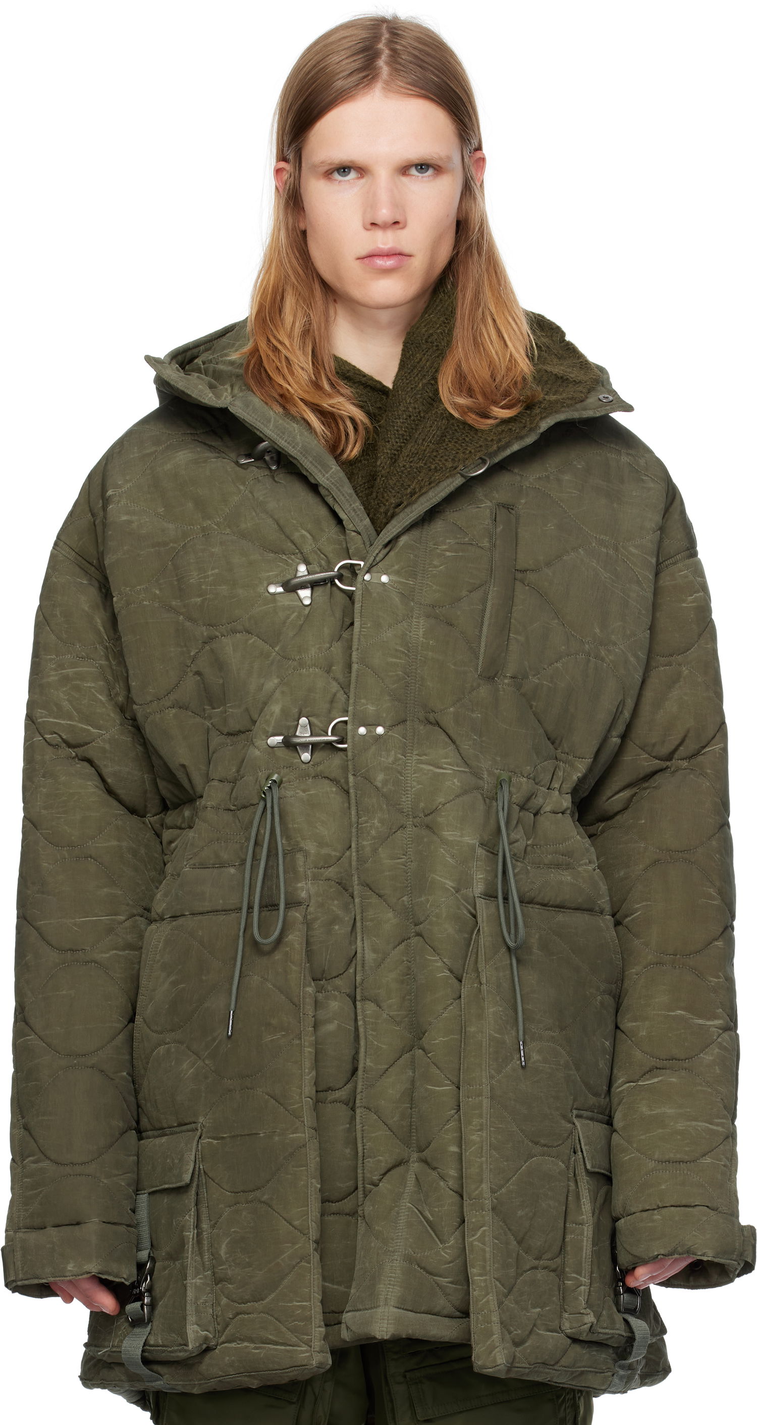 Parka Andersson Bell Lace-Up Fishtail Parka Zelena | awa638m, 0