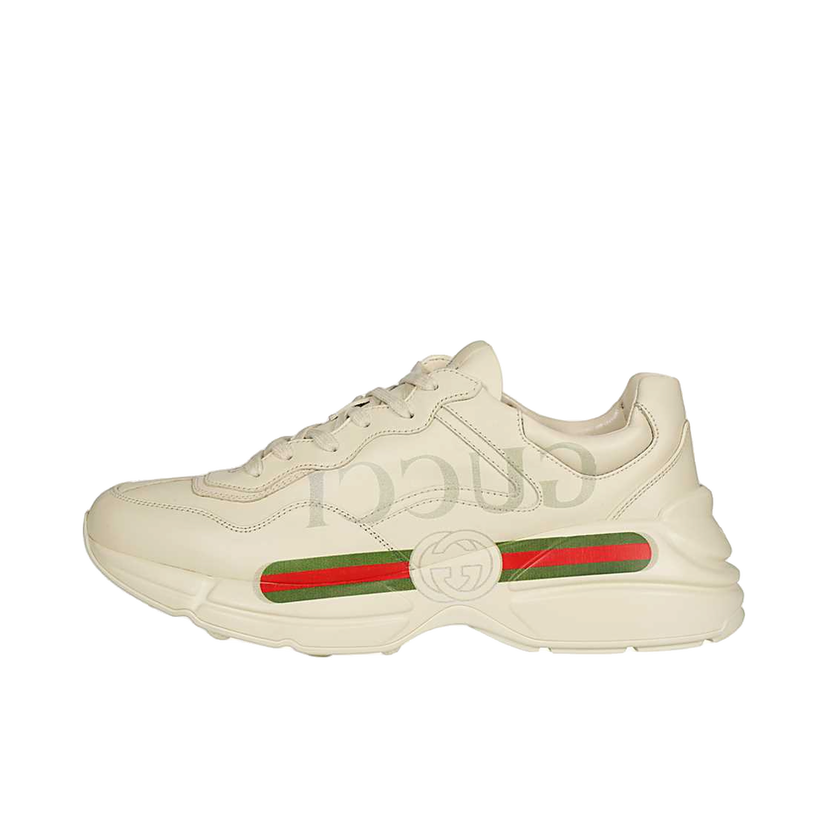 Superge in čevlji Gucci Ryhton Print Sneaker Ivory Bež | 500877-DRW00-9522