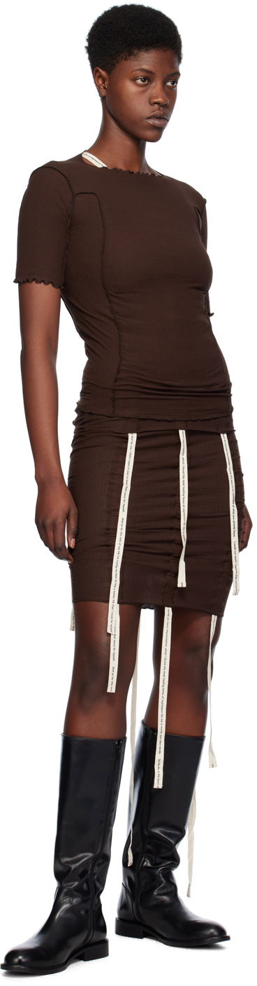 Majica Baserange Omato Brown Fitted T-Shirt Rjava | TTO3-RB-SP24, 3