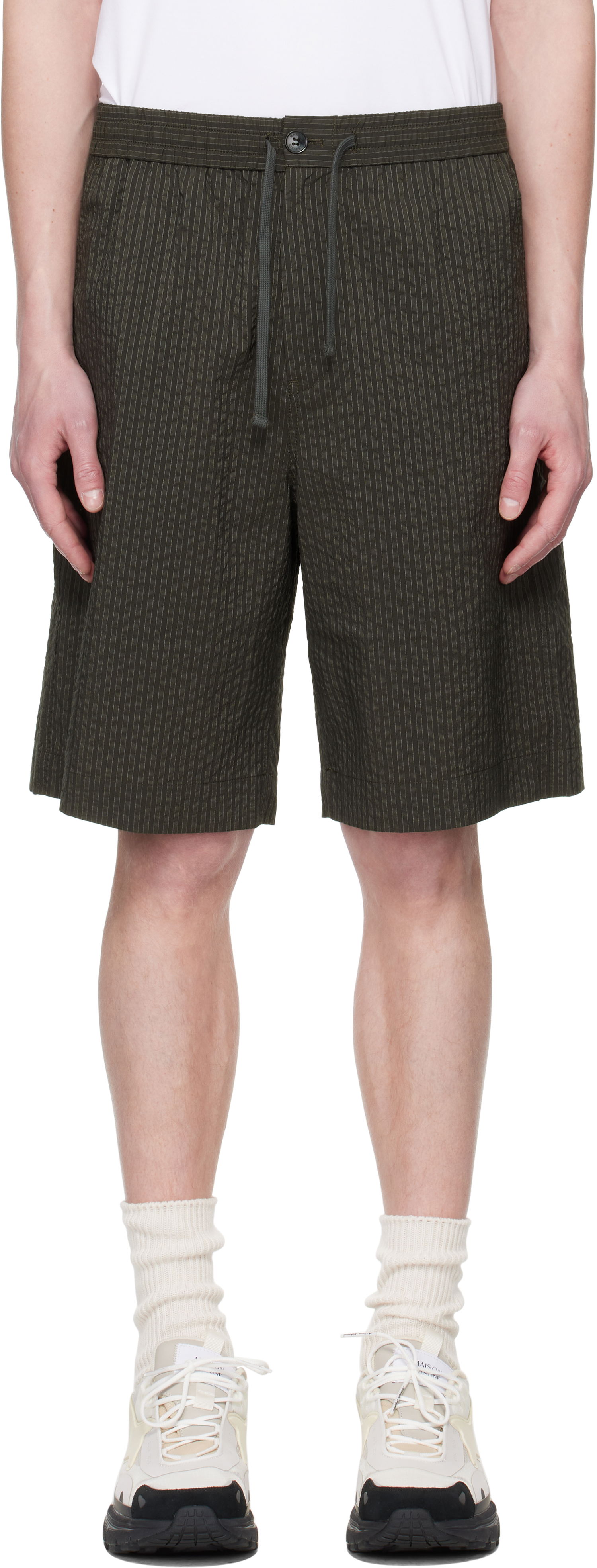 Kratke hlače MAISON KITSUNÉ Maison Kitsuné Elasticated Bermuda Shorts Zelena | OM01406WC5032, 0