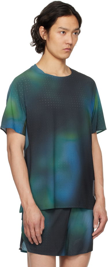 Majica Y-3 Y-3 Allover Print Running Short Sleeve T-Shirt Modra | JM3340, 4