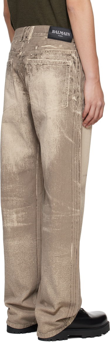 Kavbojke Balmain Balmain Loose-Fit Jeans Bež | EH1ML155DF57, 2