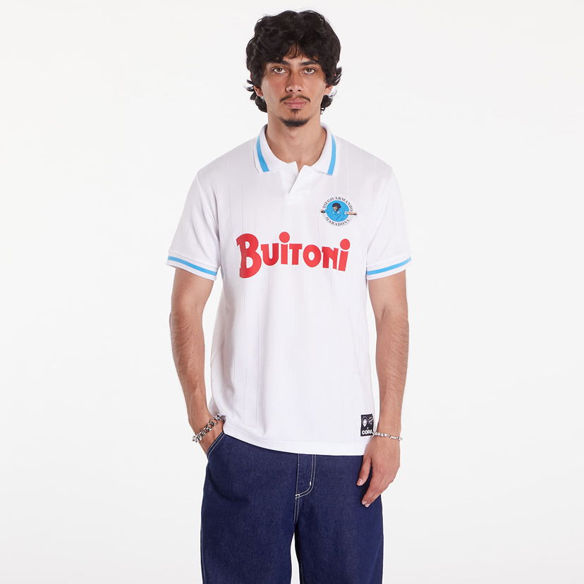 Dres COPA Maradona Napoli 1986-87 Away Retro Football Shirt Bela | 426-003