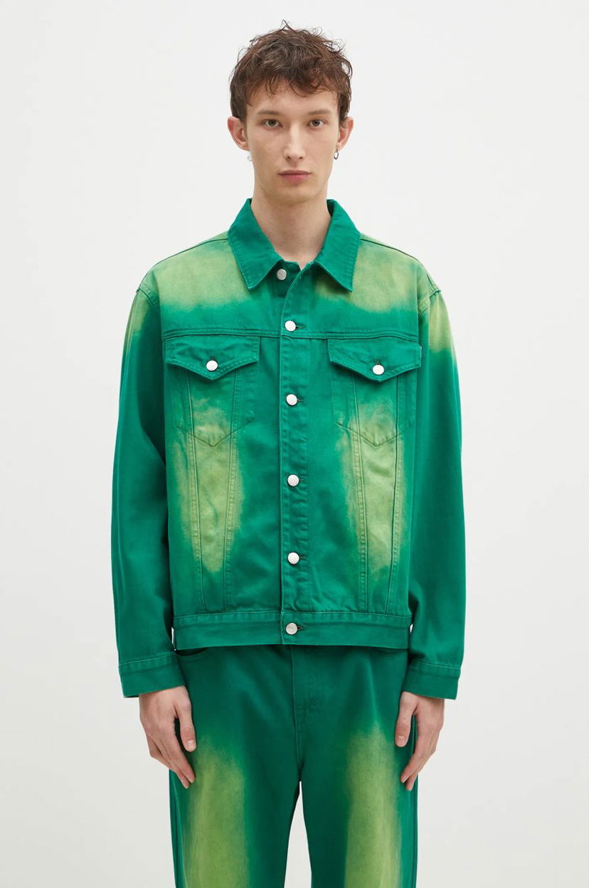 Jakna BILLIONAIRE BOYS CLUB Oversized Garment Dyed Denim Jacket Zelena | B24411
