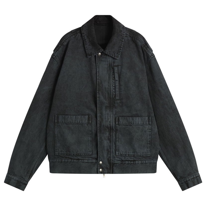 Jakna Dries Van Noten Dries Van Noten Heavy Weight Denim Washed Jacket Črna | 252-020578-2391-508