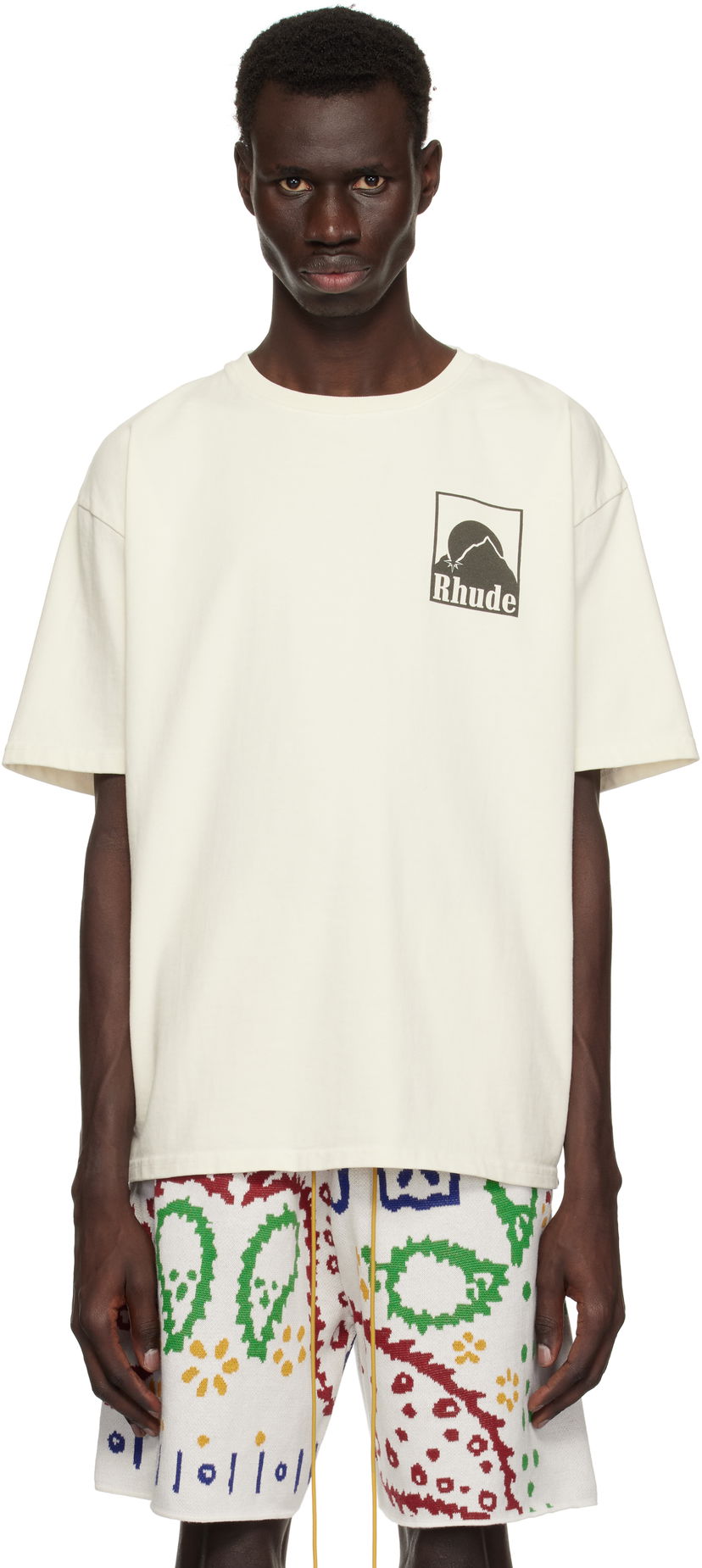 Majica Rhude Rhude Moonlight Badge T-Shirt Bela | RHPS25TT03012