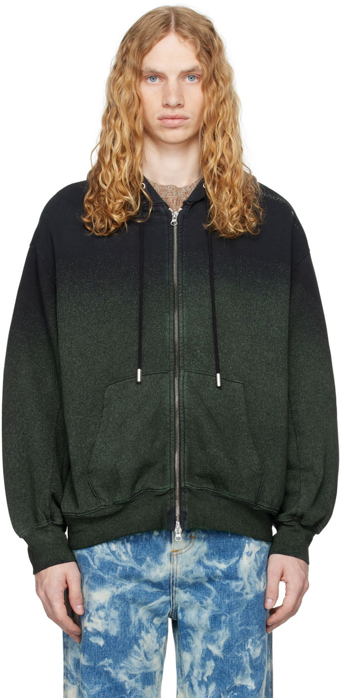 Pulover Eckhaus Latta Zip Hoodie Črna | 1103-EL-PF24-A - ASTROTURF