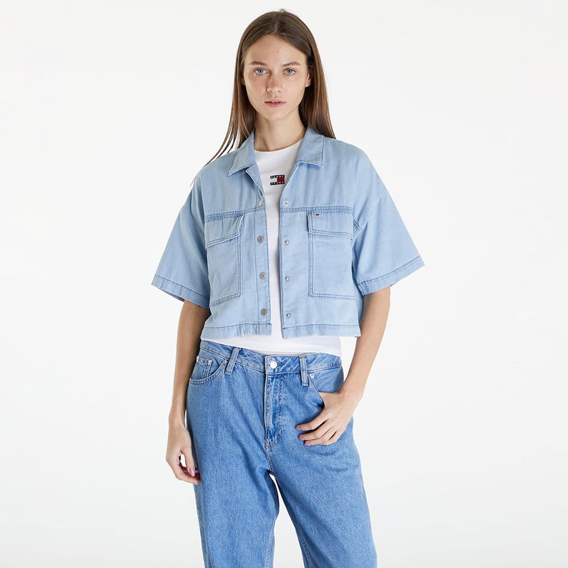 Srajce Tommy Hilfiger Chambray Blouse Denim Medium Modra | DW0DW17801 1A5