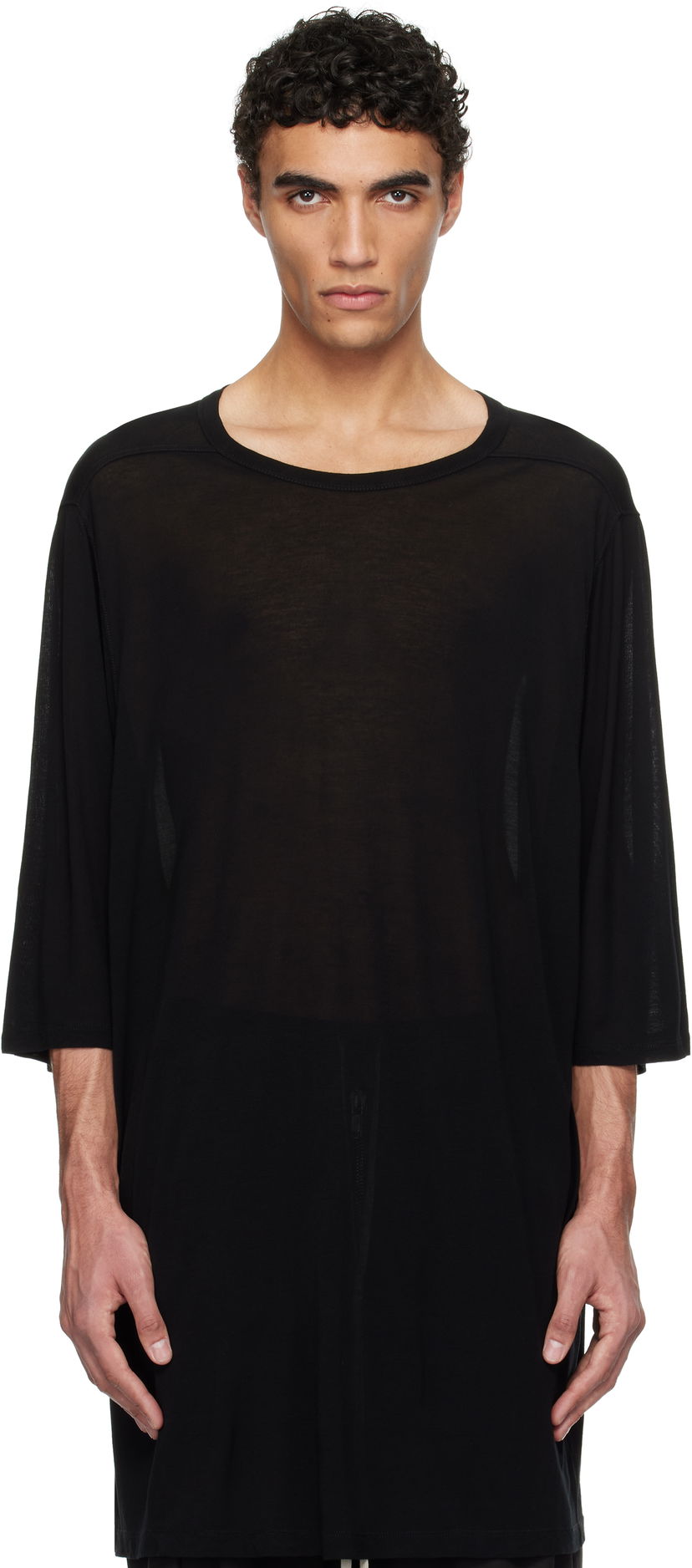 Majica Rick Owens Rick Owens Hollywood Jumbo Short Sleeve T-Shirt Črna | RU01E5274 JS