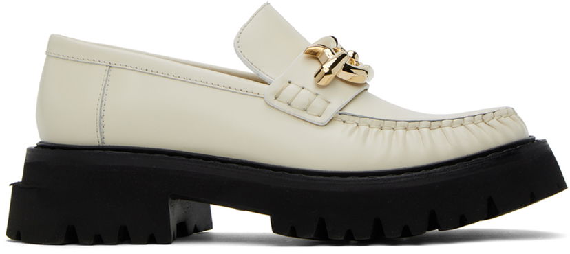 Superge in čevlji FERRAGAMO Ferragamo Ingrid Loafers Bela | 01G019 - 763905