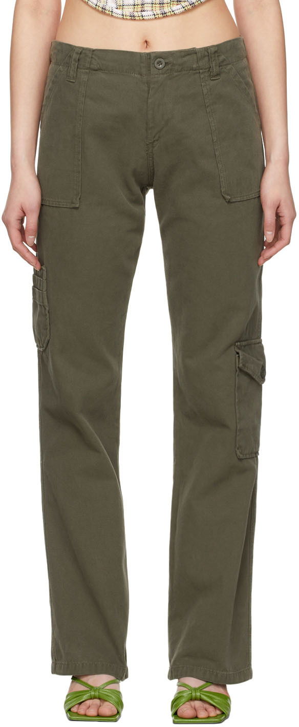 Cargo hlače GUIZIO Guizio Cotton Cargo Trousers Zelena | DGF21P936
