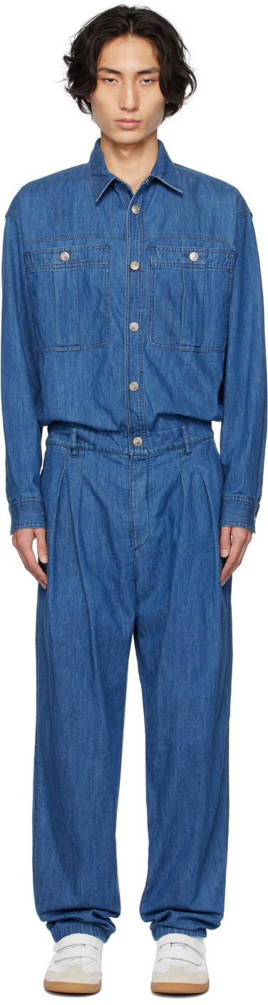 Kombinezon ISABEL MARANT Blue Cijany Jumpsuit Modra | 23ACB0019HA-A3G02H, 0