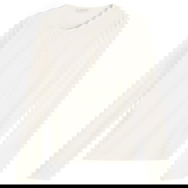 Majica Anine Bing Anine Bing Pia Pointelle Long Sleeve T-Shirt, Size Large Bela | A-08-11225-OFW26, 0