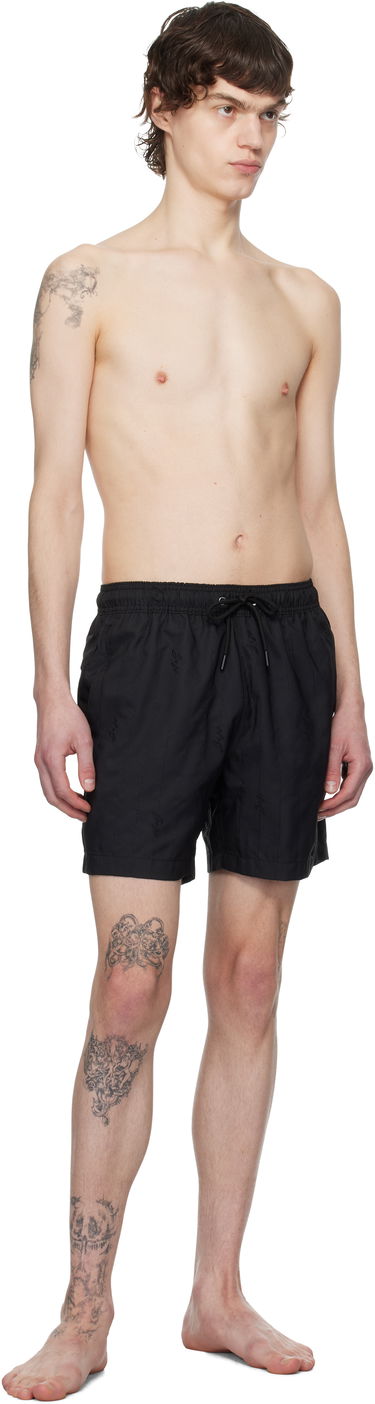 Kopalke BOSS BOSS Embroidered Swim Shorts Črna | 50534310, 3