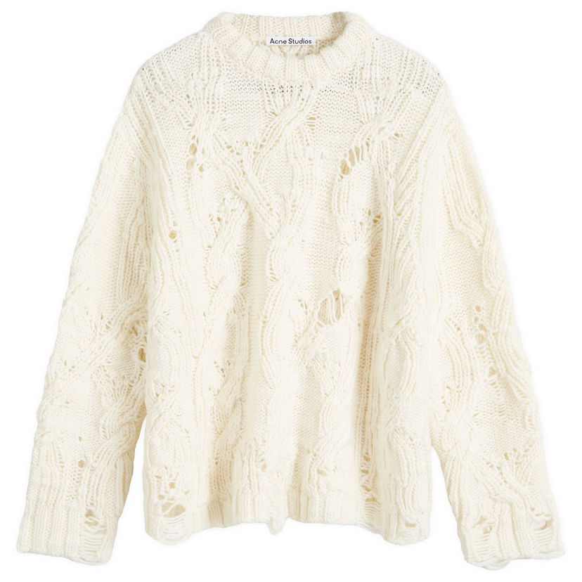 Pleteni pulover Acne Studios Cable Knit Sweater Bež | A60522-BSI