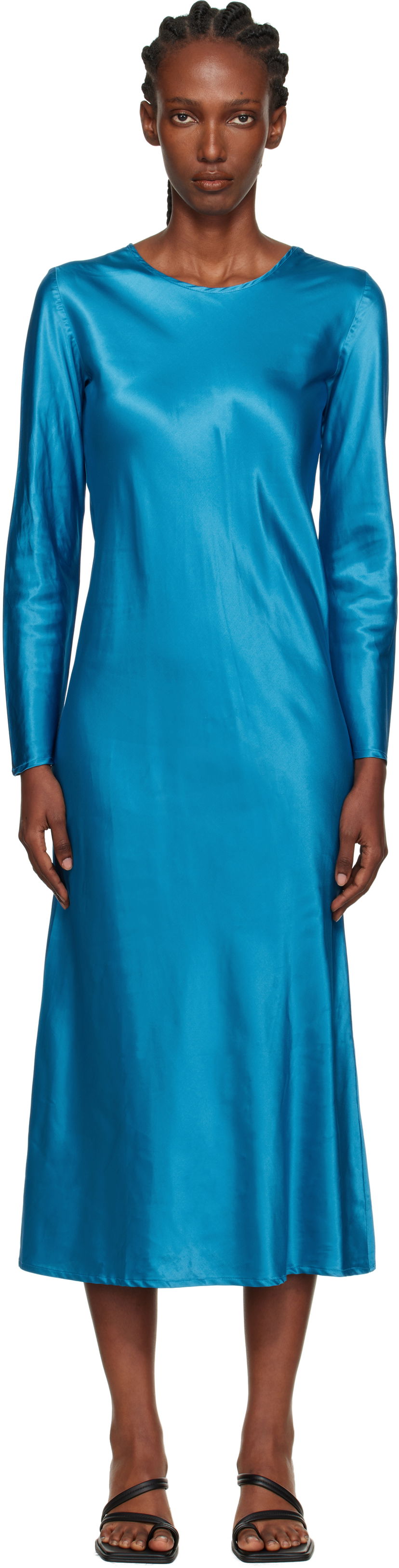Obleke Baserange Baserange Dydine Maxi Dress Modra | DRDYT-EV-AU25