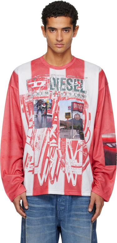 Majica Diesel T-Ruby Striped Graphic Long Sleeve T-Shirt Večbarvna | A19539-0LKCC-42AA, 0