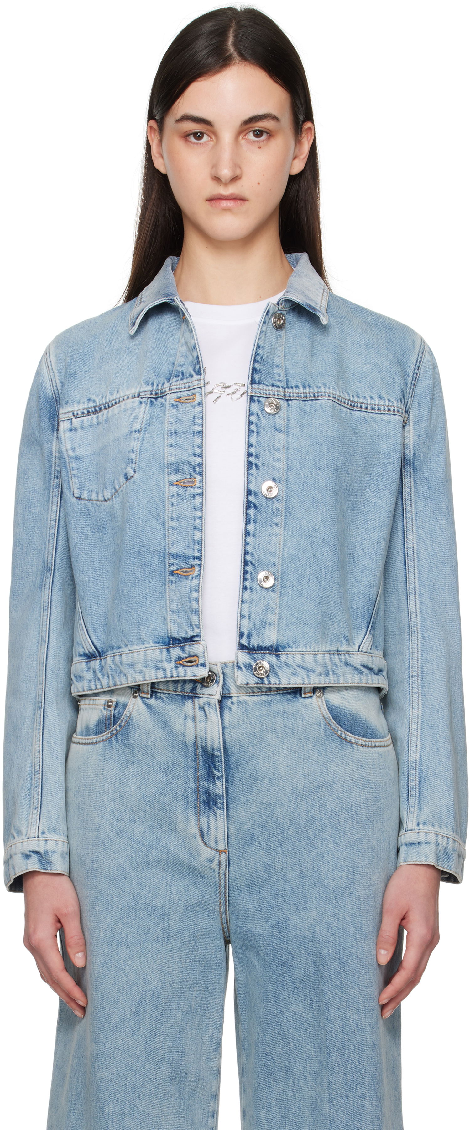 Jakna LANVIN Lanvin Short Denim Jacket Modra | RW-JA0301-D087-P25, 0
