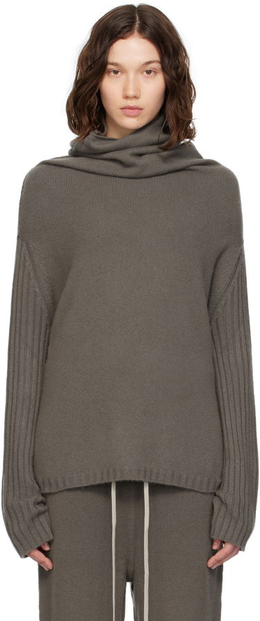 Pleteni pulover Rick Owens Rick Owens Concordians Rasato Cashmere Knit Turtleneck Siva | RP02E4674 KLWS, 0