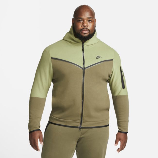 Pulover Nike Tech Fleece Full-Zip Hoodie Zelena | CU4489-334, 0