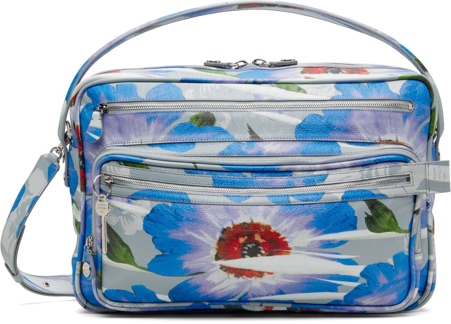 Torba za čez ramo Acne Studios Acne Studios Camero Floral-Print Camera Bag Modra | A10433-, 0