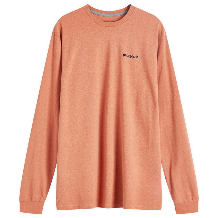 Majica Patagonia Long Sleeve P-6 Logo Responsibili-T-Shirt Rdeča | 38518-RTLR