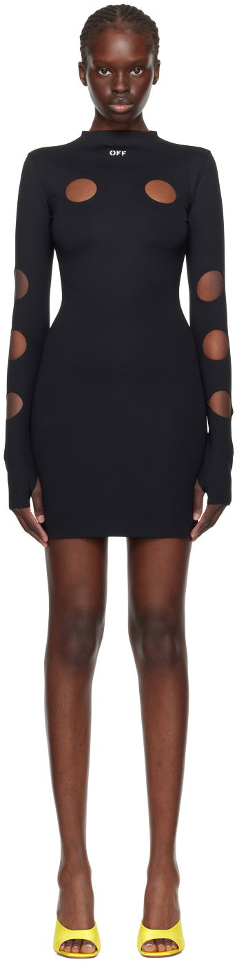 Obleke Off-White Meteor Cutout Minidress Črna | OWVT034F23JER0011001