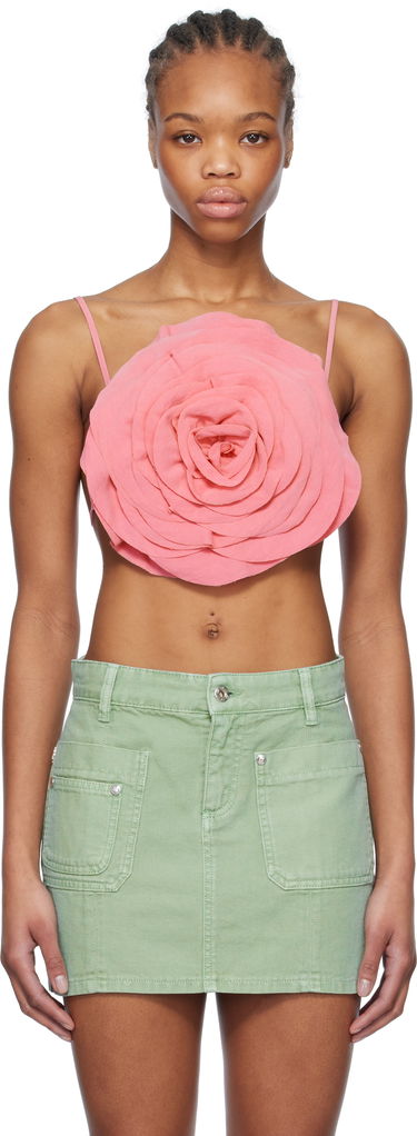 Krila Blumarine Blumarine Rose-Effect Cami Top Zelena | P522C360A, 0