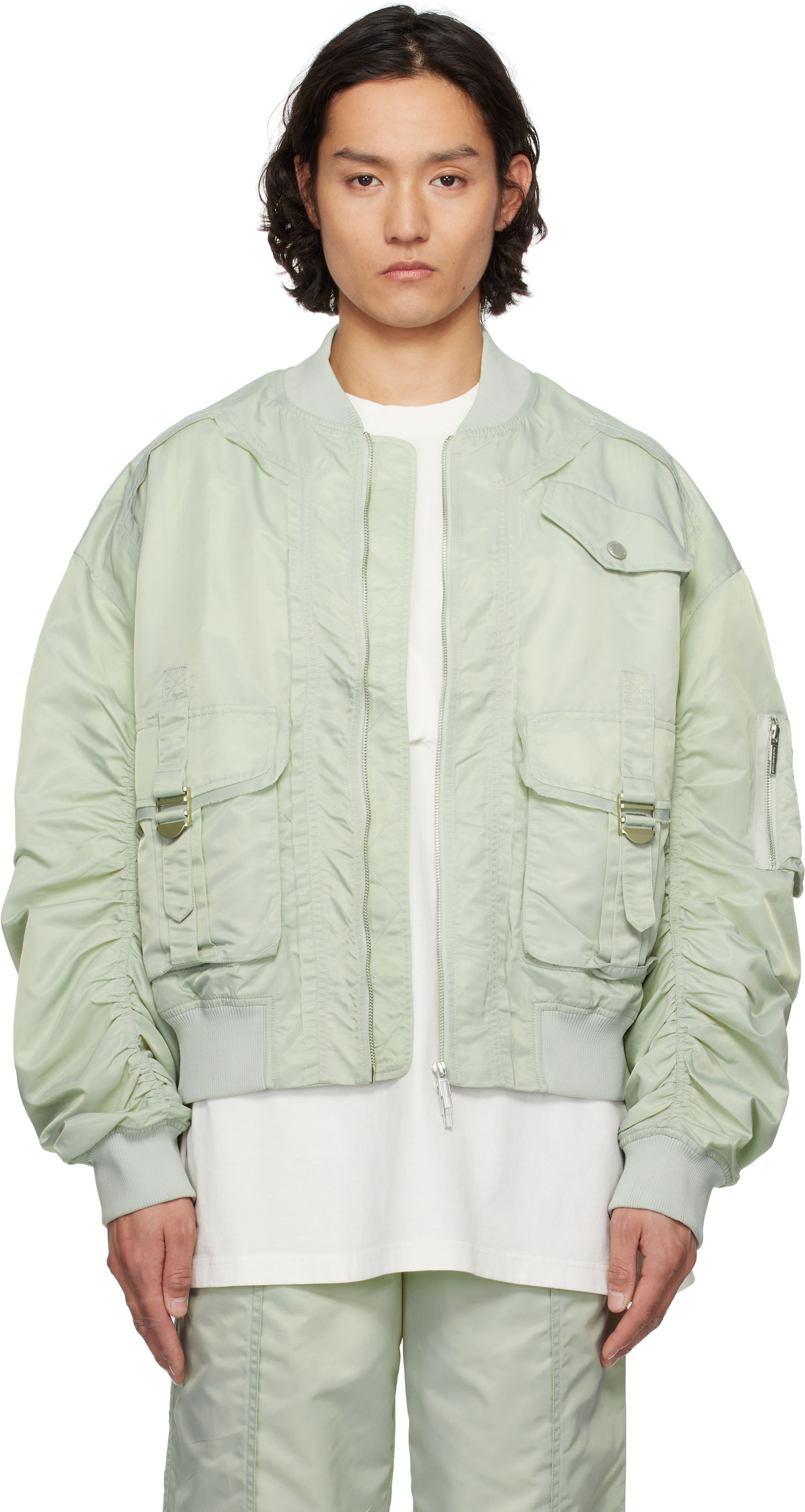 Bomber jakna Feng Chen Wang Feng Chen Wang Nylon Utility Bomber Jacket Zelena | FUS19JK04G, 0