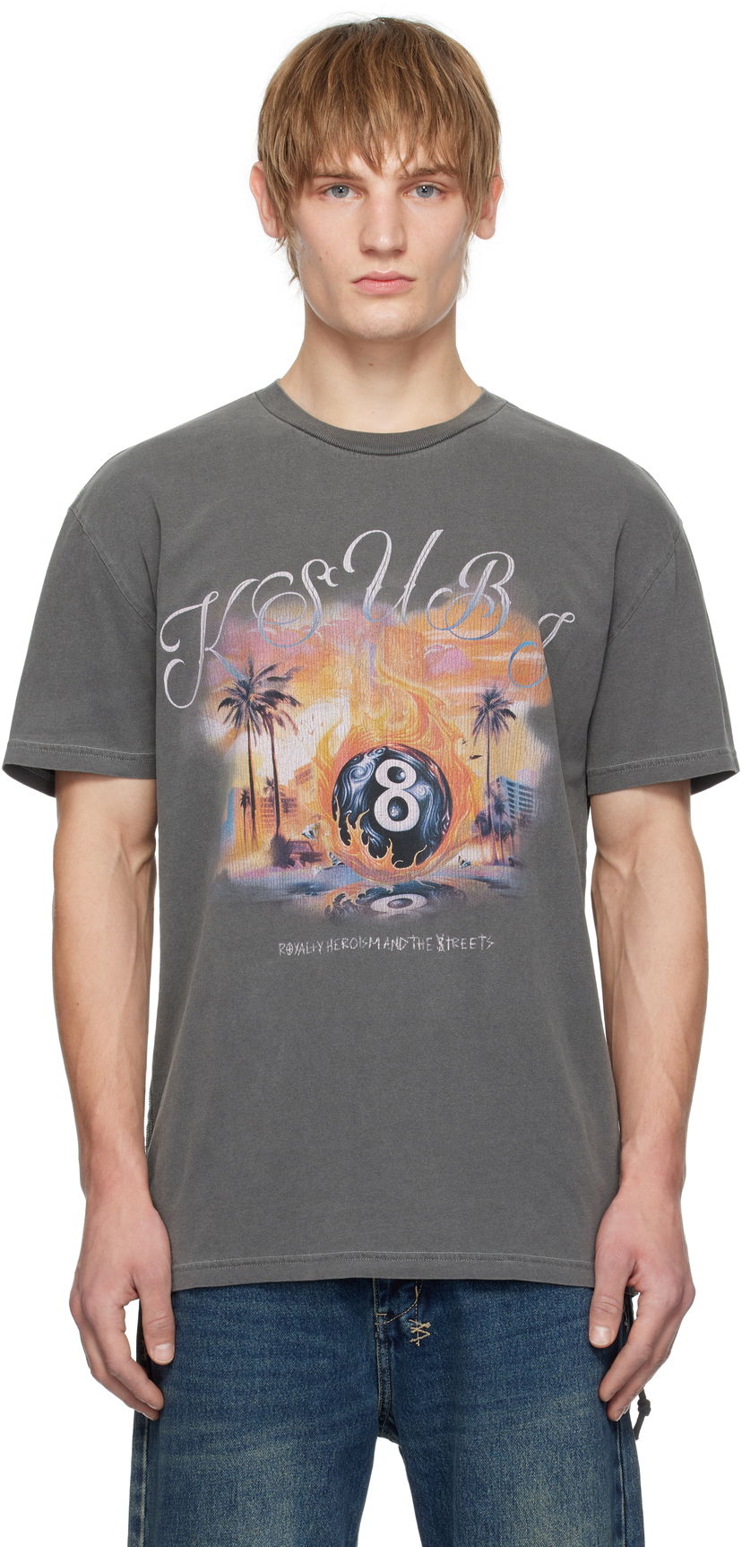 Majica Ksubi World Order Graphic T-Shirt Siva | MPS25TE045