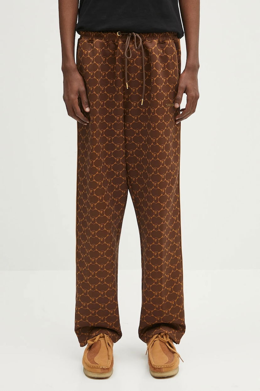 Trenirka BAPE A Bathing Ape College Monogram Relaxed Fit Pants Rjava | 1L30152311