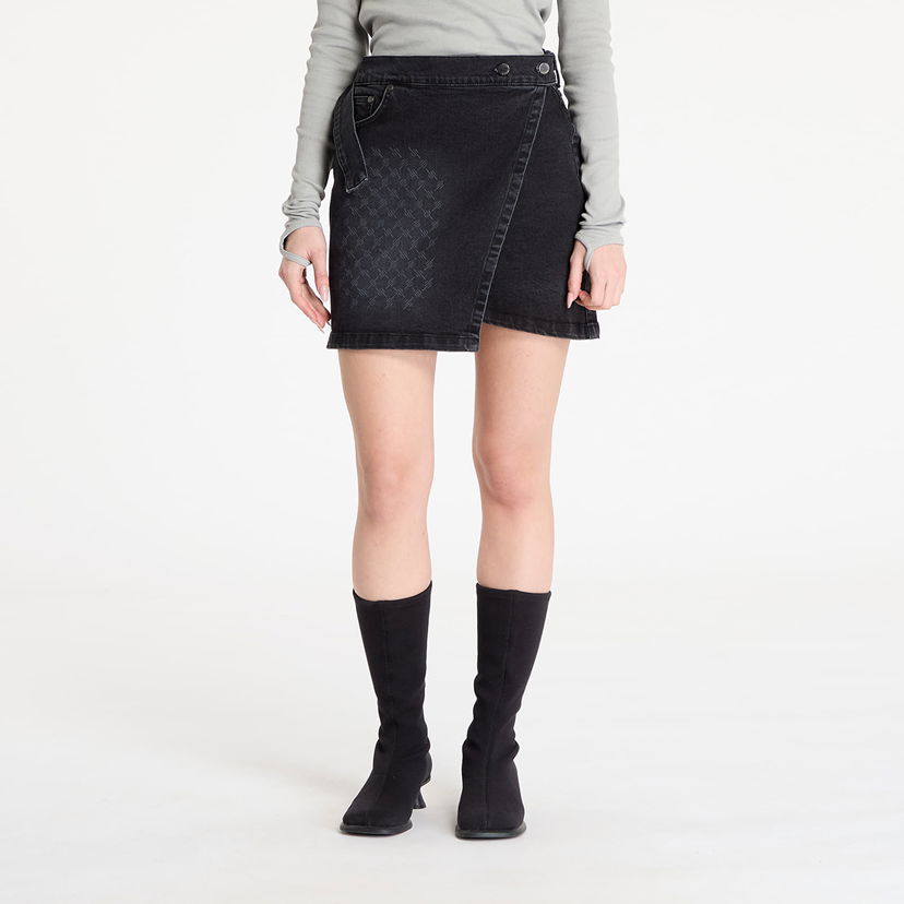 Krila DAILY PAPER Daily Paper Mongram Wrap Denim Skirt Črna | 2423014