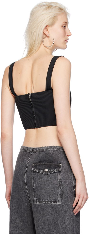 Majica brez rokavov Dion Lee Knitted Square Neck Tank Top Črna | A7768PS24, 2