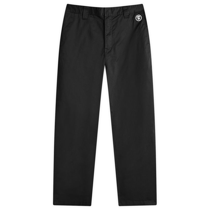 Hlače AAPE by A Bathing Ape AAPE Now Chino Trousers, Size Large Črna | AAPPTMB619XXNBKX